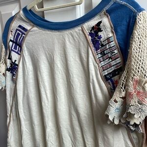 Free People boho shirt. Cotton. XL